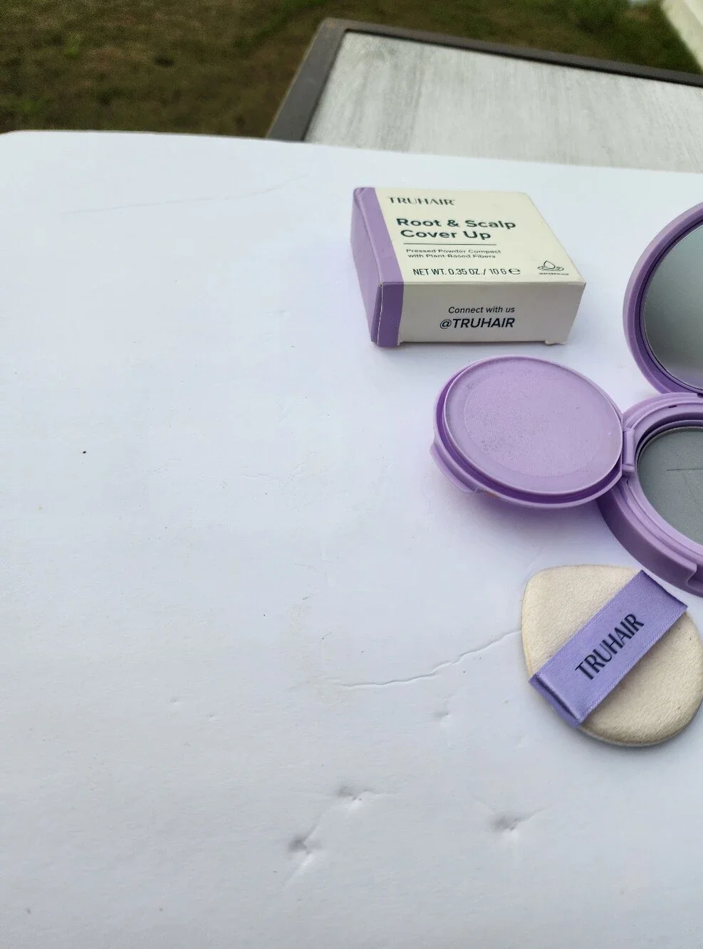 Truhair Gray Root & Scalp Cover Up Pressed Powder Hair Compact